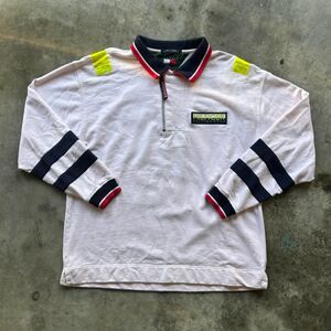 Vintage Tommy Hilfiger 1/4 Zip Sailing Gear Rugby Shirt Size L Ol' Dirty Bastard